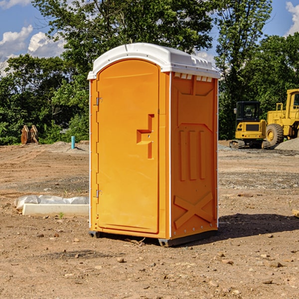 how often are the porta potties cleaned and serviced during a rental period in Weldona